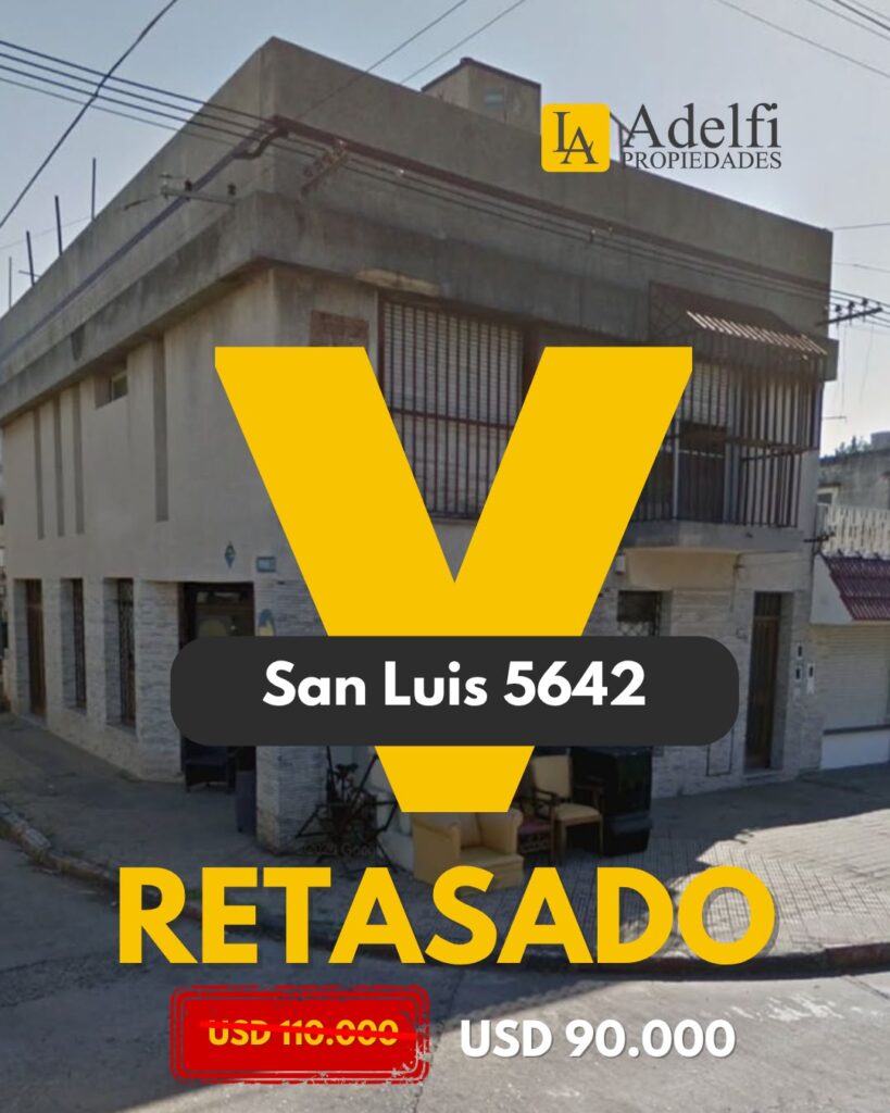 San Luis 5642, Propiedad con local y vivienda, Rosario.